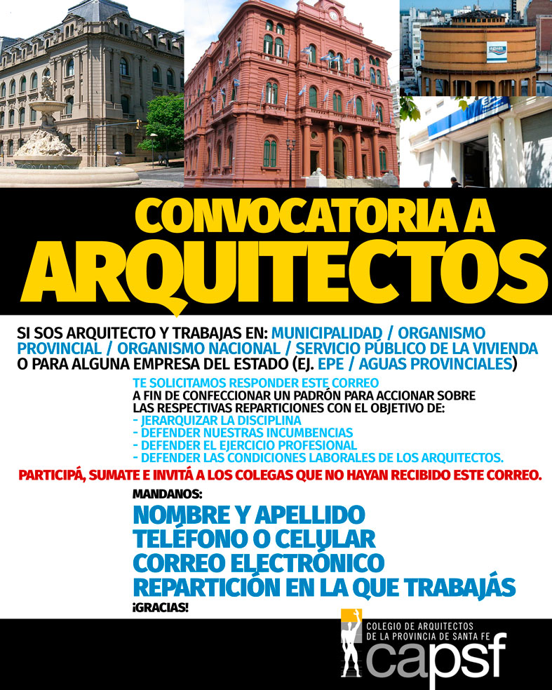Convocatoria Arquitectos